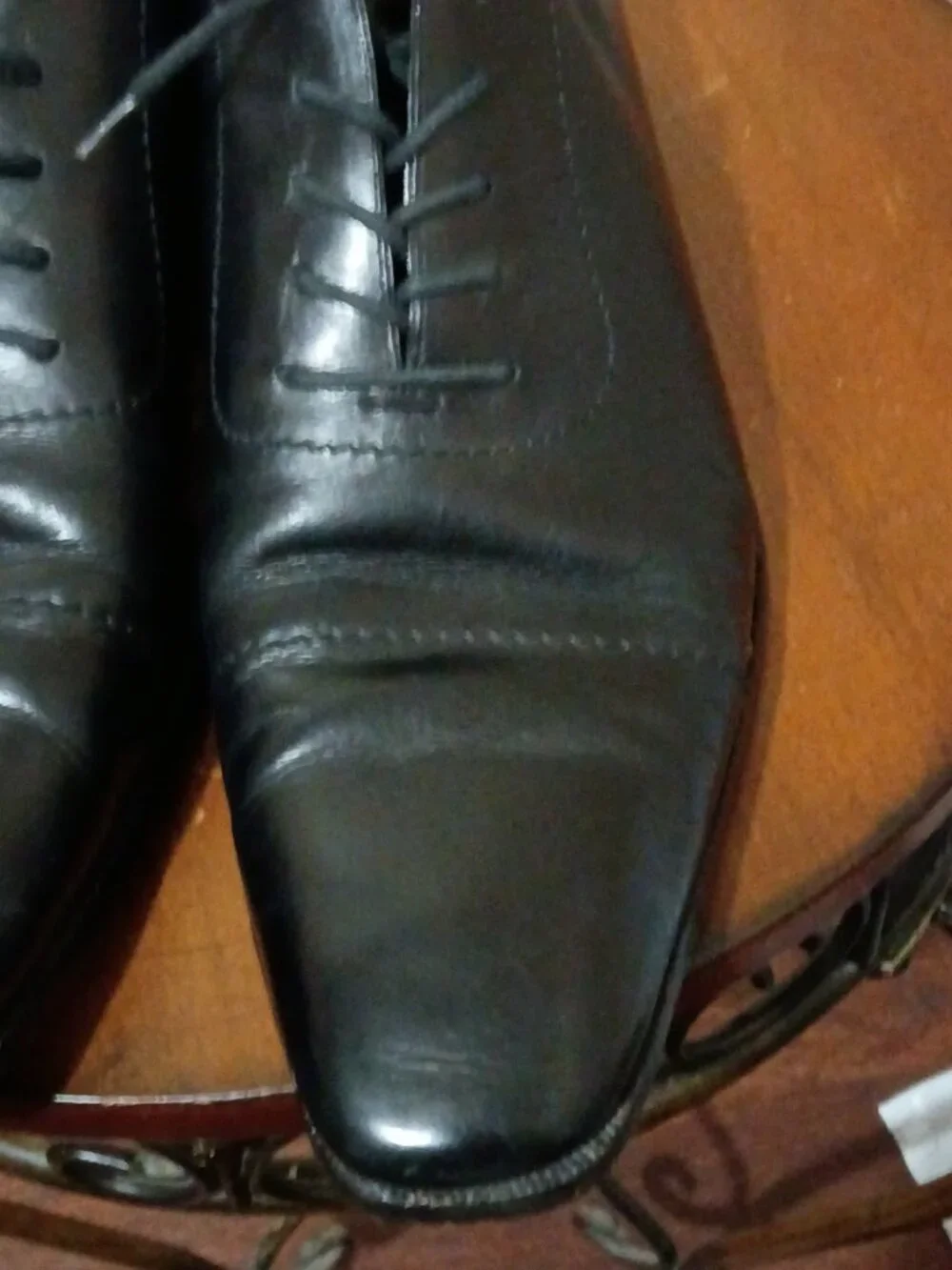 Men's GUCCI Italy Black Leather Plain Toe Oxfords Dress Shoes Size US 9.5 D